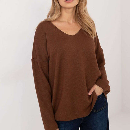 Grey Jumper 202836 Viscose Elastane Knit With Shiny Thread - Très Elite