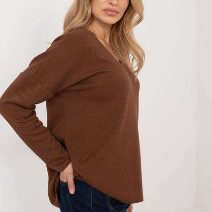 Grey Jumper 202836 Viscose Elastane Knit With Shiny Thread - Très Elite
