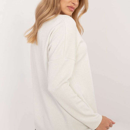 Grey Jumper 202836 Viscose Elastane Knit With Shiny Thread - Très Elite