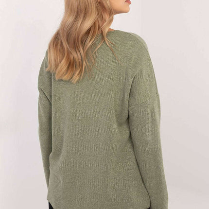 Grey Jumper 202836 Viscose Elastane Knit With Shiny Thread - Très Elite