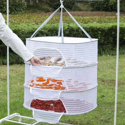 Grey Multi-Layer Mesh Drying Net - Perfect for Vegetables, Laundry, and More - Très Elite