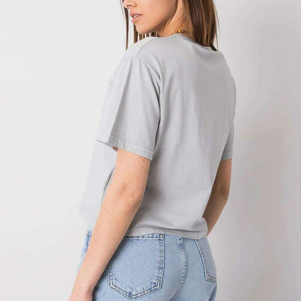 Grey Womens Short Sleeve T Shirt Classic Cut Model 214468 - Très Elite