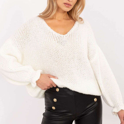 Grey Wool Blend Jumper 204369 for Office and Everyday - Très Elite