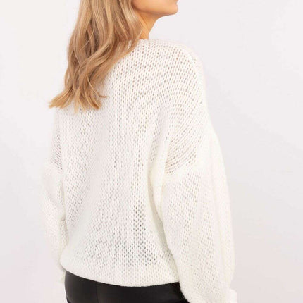 Grey Wool Blend Jumper 204369 for Office and Everyday - Très Elite