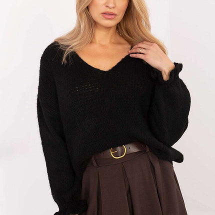 Grey Wool Blend Jumper 204369 for Office and Everyday - Très Elite