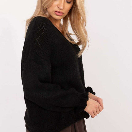 Grey Wool Blend Jumper 204369 for Office and Everyday - Très Elite