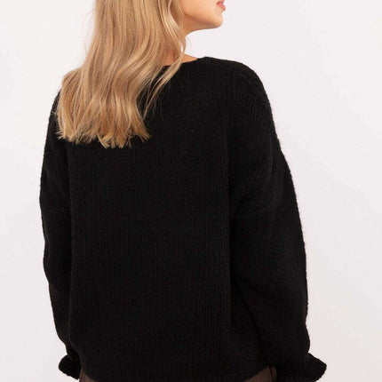 Grey Wool Blend Jumper 204369 for Office and Everyday - Très Elite