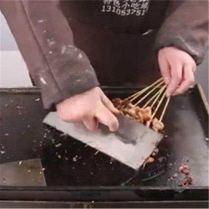 Grill Master Cast Iron Steak Press with Ergonomic Wooden Handle - Essential BBQ Tool for Perfectly Grilled Steaks - Très Elite