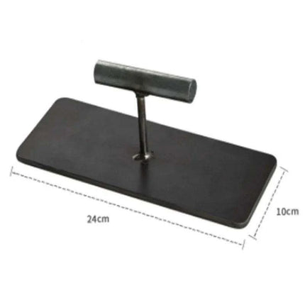 Grill Master Cast Iron Steak Press with Ergonomic Wooden Handle - Essential BBQ Tool for Perfectly Grilled Steaks - Très Elite