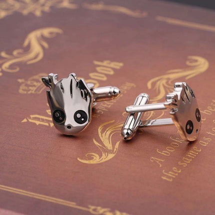 Guardians of the Galaxy Groot Character Cufflinks - Stylish Men's Fashion Accessory - Très Elite