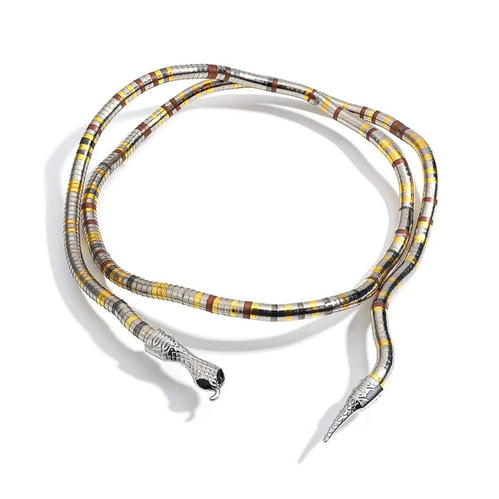 Edgy Bendy Snake Jewelry Set - Punk Chic for Everyone