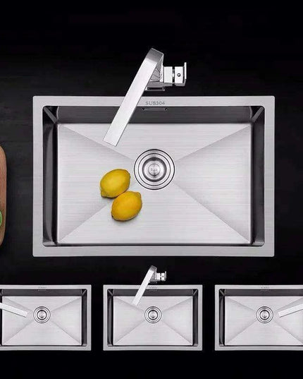 Premium 304 Stainless Steel Handmade Bar Sink Set with Rear Drain and Noise Reduction Features