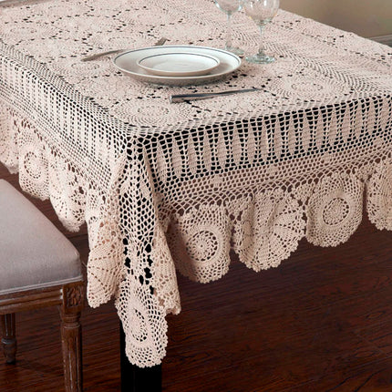 Handmade Cotton Crochet Lace Tablecloth