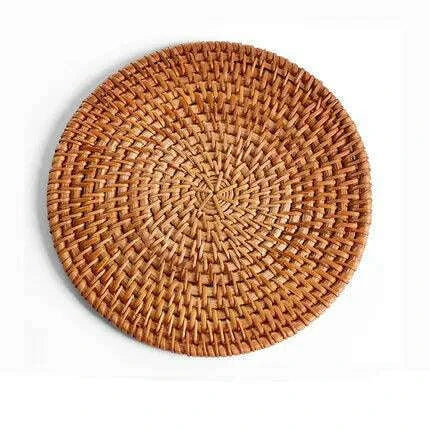Handcrafted Sustainable Rattan Coasters - Eco-Friendly Drink Accessories for Every Occasion