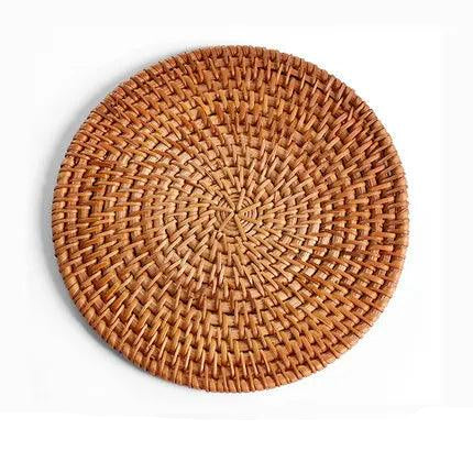 Handcrafted Sustainable Rattan Coasters - Eco-Friendly Drink Accessories for Every Occasion