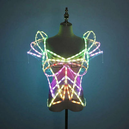Illuminating Top LED Cage Costume with Remote Control - Shine Brighter Than Ever!
