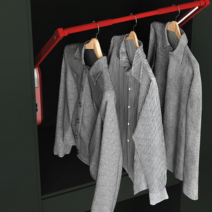 Electric Pull-Down Wardrobe Lift Rail with Smart Remote & Voice Control | Très Elite