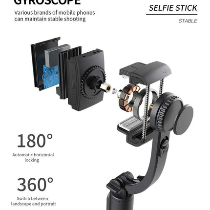 Smartphone Gimbal Stabilizer Kit with Bluetooth Tripod, Selfie Stick, and Remote Control