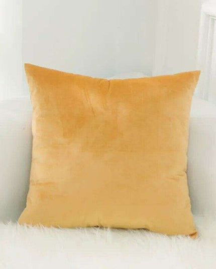 Plush Golden Velvet Pillow Cover Set - Perfect for Home, Vehicle, and Office Elegance