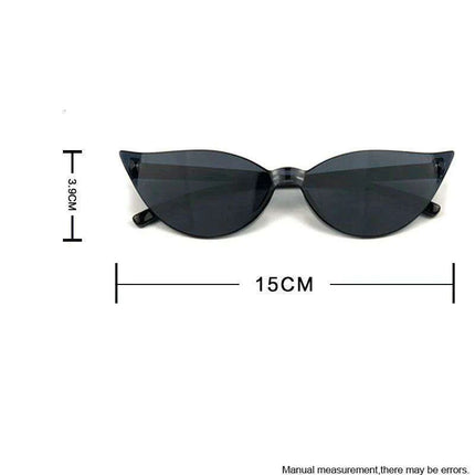Vibrant Rimless Cat Eye Sunglasses for Fashion-Forward Summer Looks