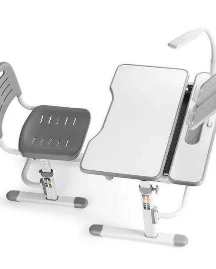 Ergonomic Kids Study Desk and Chair Set with Adjustable Brightness Lamp - Perfect for Learning