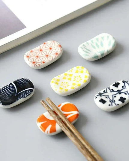 Elegant Japanese Ceramic Chopstick Holder - Stylish Anti-Slip Accessory for Refined Dining Experiences