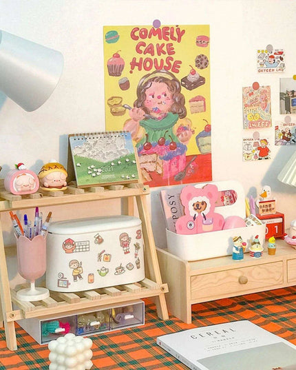 Chic Two-Tier Wooden Desk Organizer for Ultimate Efficiency