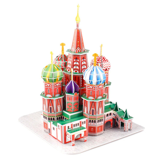 CubicFun 3D Puzzles St. Basil&#39;s Cathedral Leaning Tower of Pisa Building Model Kits Notre Dame de Paris Jigsaw Toys Gift for Kid