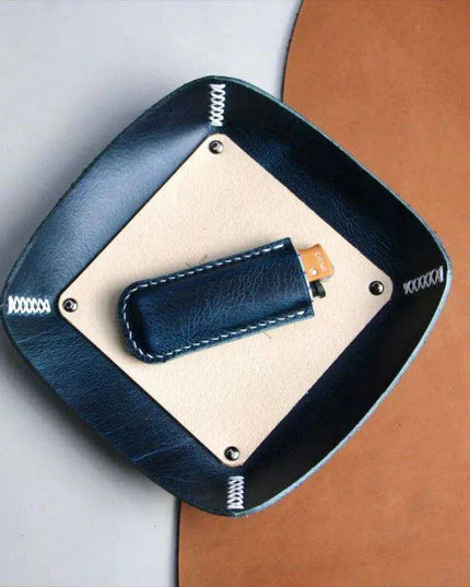 European Elegance Genuine Leather Jewelry Organizer Tray