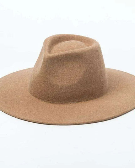 Chic Wide Brim Wool Felt Porkpie Fedora - Unisex Crushable Winter Hat for Formal Events, Parties, and Jazz Nights