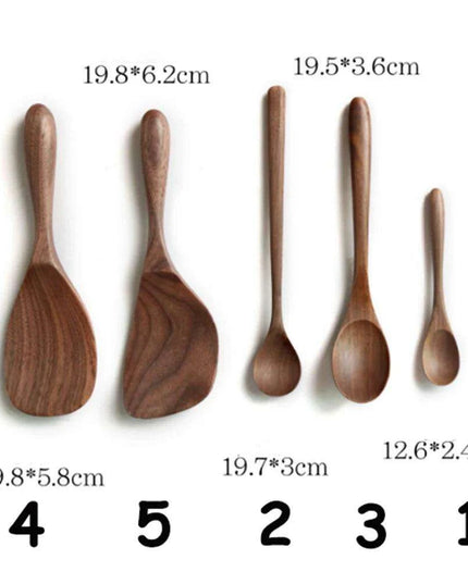 Elegant Black Walnut Spoon - Perfect for Desserts, Coffee, and Honey