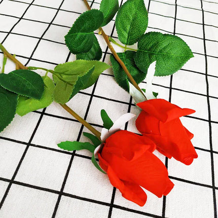 Real Touch Artificial Rose Flowers | Set of 7, 12 Colours