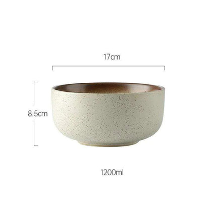 Chic Japanese Ceramic Noodle Bowl Set with Spoon and Chopsticks for Exquisite Dining Experience