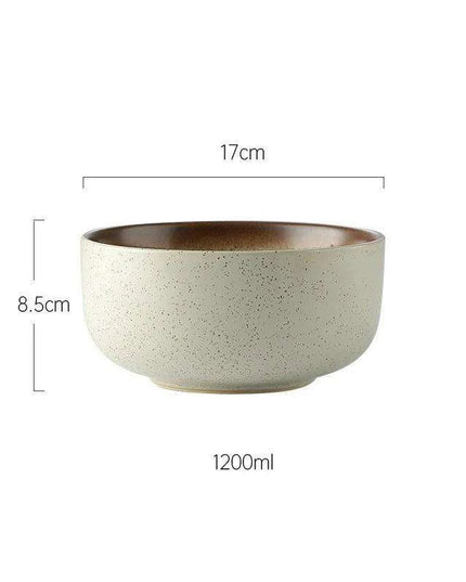 Chic Japanese Ceramic Noodle Bowl Set with Spoon and Chopsticks for Exquisite Dining Experience