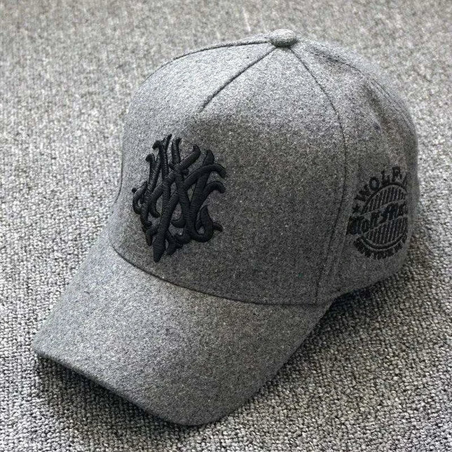 Stylish Oversized Wool Snapback Cap for Dads - Perfect Winter Outdoor Hat