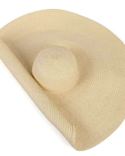 Extra-Wide 25cm Brim Floppy Straw Sun Hat for Women - UV Protection, Travel-Friendly Summer Essential - Wholesale Options Available