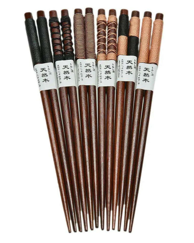 Vintage Japanese Wooden Chopsticks Set - Unique Retro Gift Collection