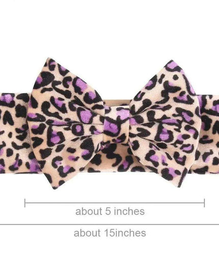 Leopard Print Velvet Headband and Hair Bow Set - Stylish Hair Accessories for Fashion-Forward Girls