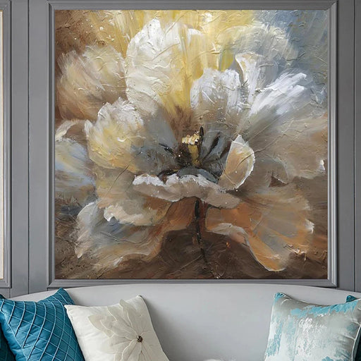 Elevate Your Home Decor with a Captivating Abstract Floral Oil Canvas Painting