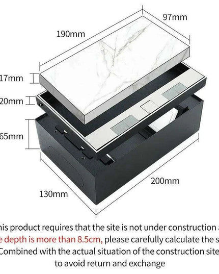 Interchangeable Stainless Steel Floor Socket with Custom Modular Design