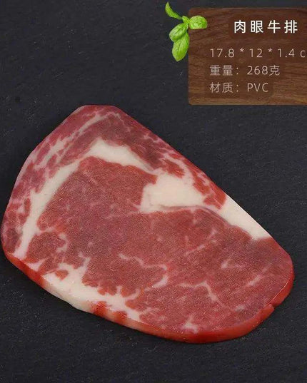 Lifelike Meat Replica Props for Photography and Home Decor - Realistic Steak, Pork, and Bacon Models