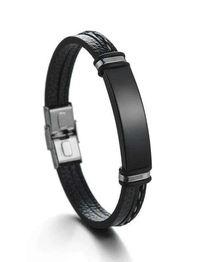 Customizable Leather Date Bracelets with Engraved Personalization