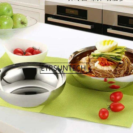 60-Piece Stainless Steel Ramen Bowl Collection for Korean Noodle Soups and Hot Pots