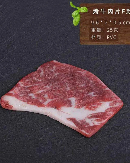 Lifelike Meat Replica Props for Photography and Home Decor - Realistic Steak, Pork, and Bacon Models