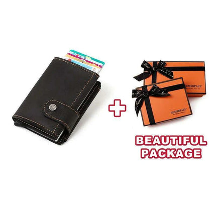 Premium RFID Business Wallet with Quick-Access Card Holder and Money Clip