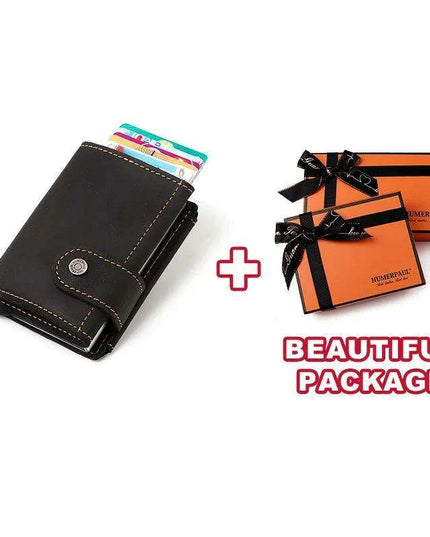 Premium RFID Business Wallet with Quick-Access Card Holder and Money Clip