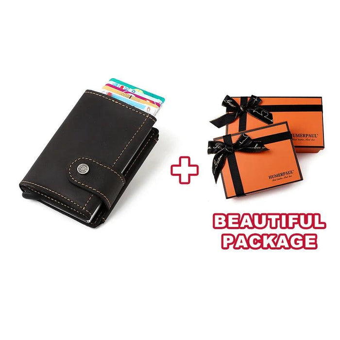 Premium RFID Business Wallet with Quick-Access Card Holder and Money Clip