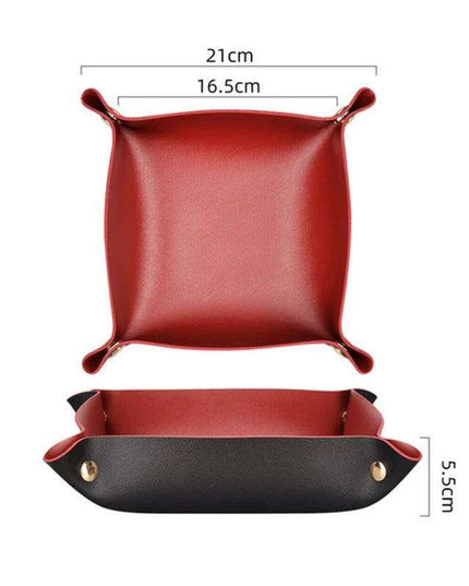 Elegant Leather Catchall Tray for Jewelry and Daily Essentials - Chic Storage Solution