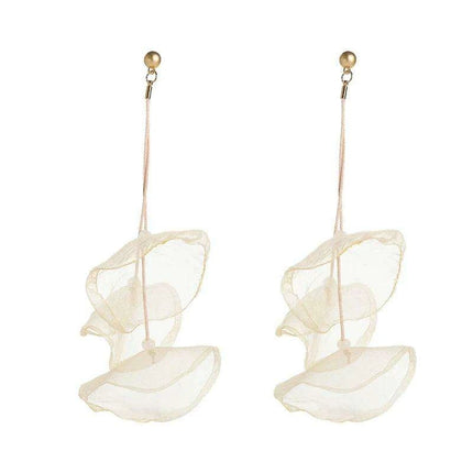 Elegant Bohemian Floral Chiffon Earrings: A Chic Expression of Luxury