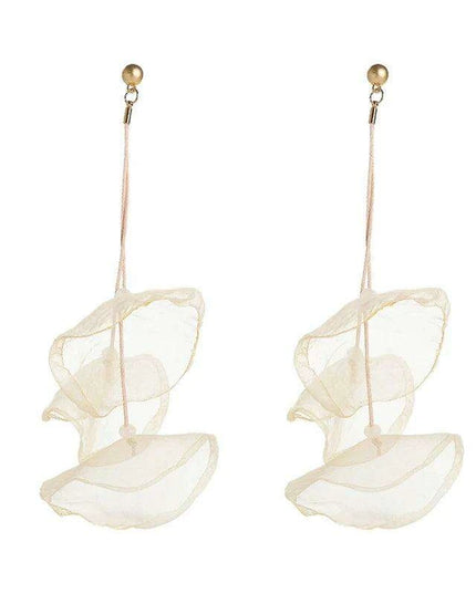Elegant Bohemian Floral Chiffon Earrings: A Chic Expression of Luxury